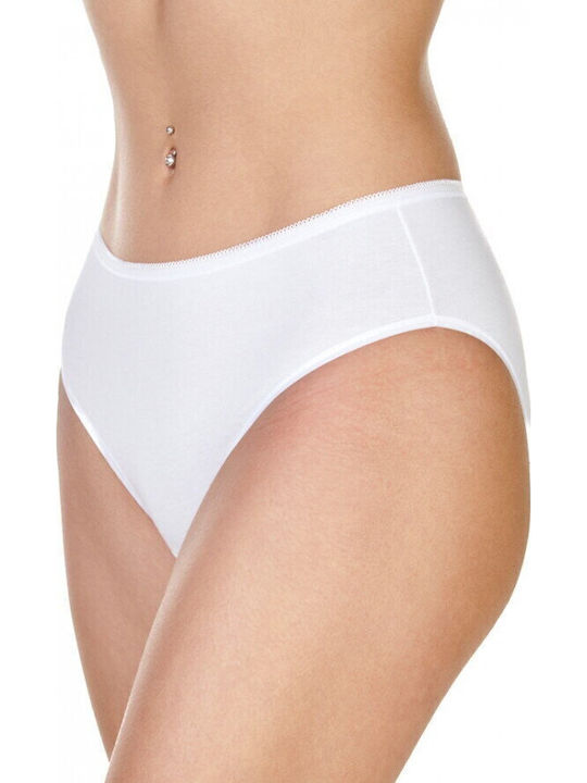 High Waist Women's Slip 2Pack with Lace White