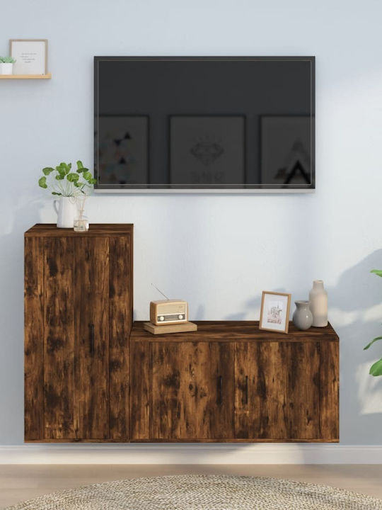 Living Room TV Unit Smoky Oak L80xW34.5xH40cm