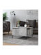 Metal Side Table Gray L55xW55xH36.5cm