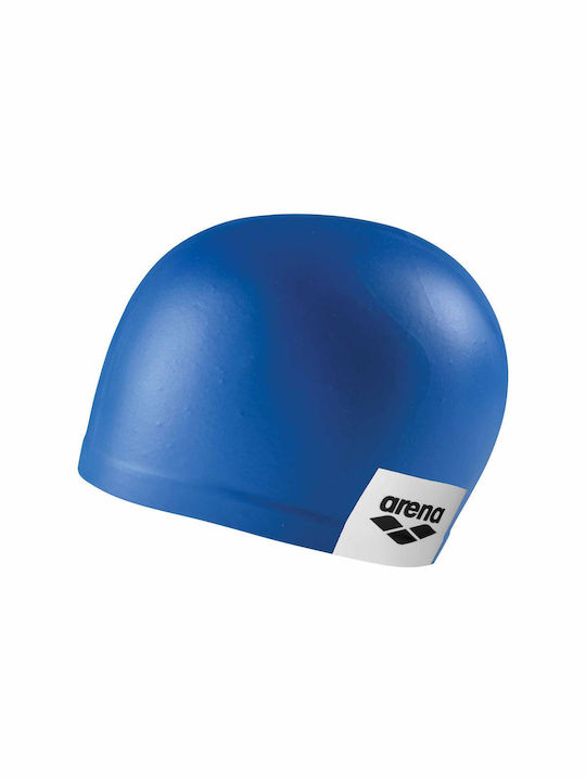 Arena Logo Moulded Silicone Adults Swimming Cap Blue