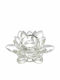 JK Home Decoration Flower Candle Holder Crystal in Transparent Color 1pcs