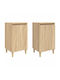 Wooden Bedside Tables 2pcs 40x35x70cm