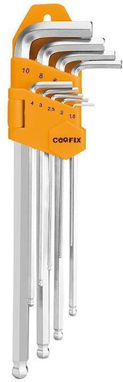 Coofix Сет от 9 Allen ключа във форма L Νο1,5-10mm