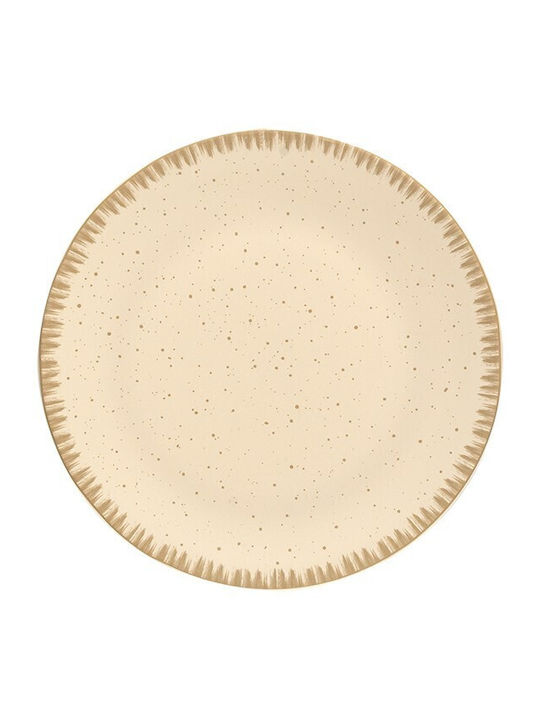 DOT Ammos Plate Desert made of Porcelain Beige with Diameter 20cm