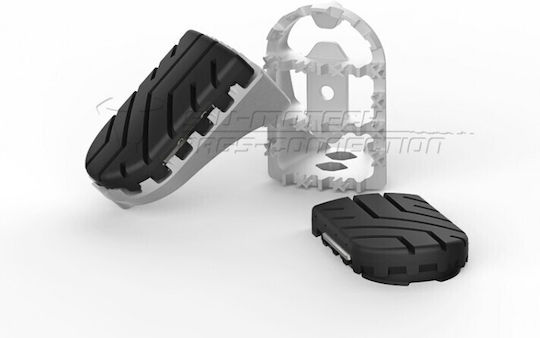 SW-Motech Foot Peg Μοτοσυκλέτας in Silver Color FRS.01.011.10201/S