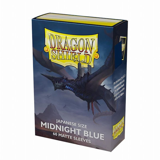 Dragon Shield Japanese Small Size Matte Midnight Card Sleeves Japanese Size 60τμχ Μπλε