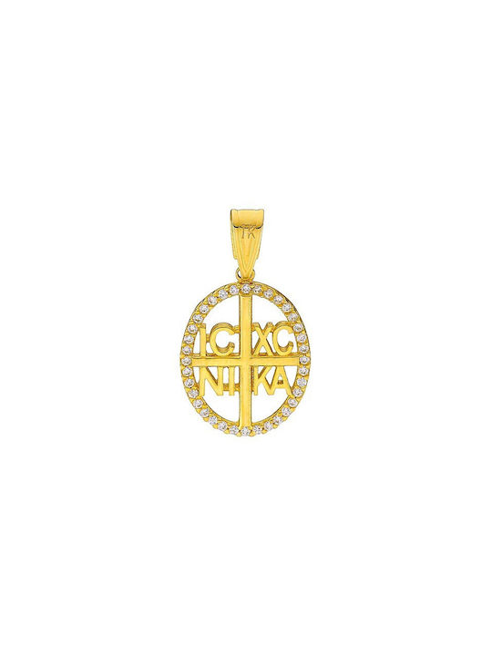 Gold amulet Constantine PAXR122 9 Carat