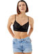 CottonHill Women's Bralette Bra Black