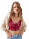 CottonHill Burgundisch Damen Bralette-BH