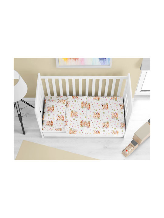 Dimcol Baby Duvet Cover Set With Pillowcase Beige 120x160cm