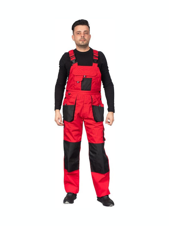 Stenso Work Coverall Dungarees Red