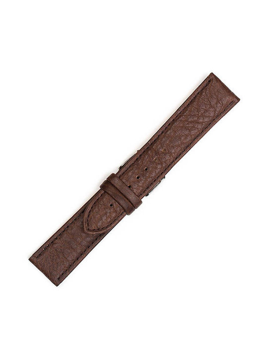 Leather Strap 24mm Brown Embossed