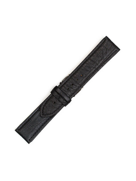 Leather Strap 24mm Black Embossed