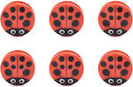 Κλιπ για Συσκευασίες Τροφίμων Μανταλάκι Πασχαλίτσες Σετ 6τμχ. Ladybug Bag Clips Kikkerland BC22