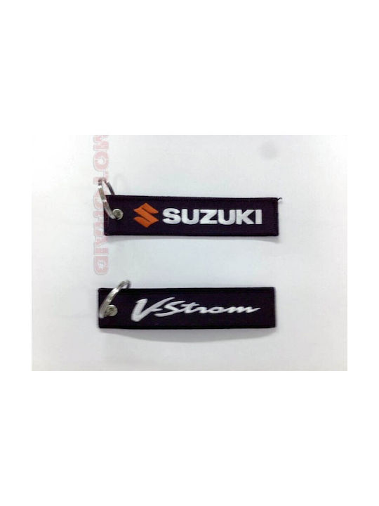 Μπρελόκ με λογότυπο Suzuki V-Strom μαύρο - λευκό