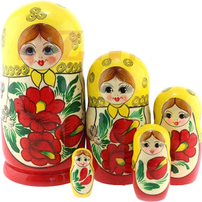 Traditional Bambushka Matrioshka 22cm - 7 pieces