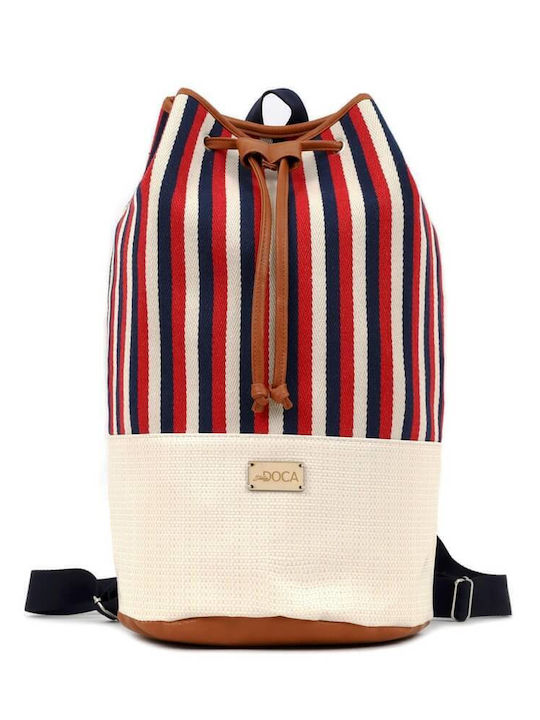 Doca Beach Bag Backpack with Stripes
