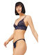 CottonHill Lace Underwear Set with Bralette & Slip Navy Blue