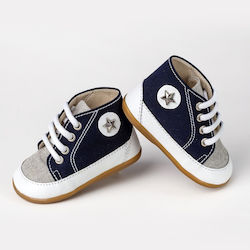 Ever Kid Blue Baptism Fabric Sneakers