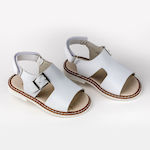 Ever Kid White Baptism Leather Sandals