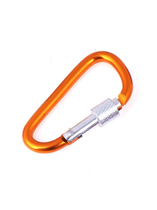 CARABINER BRAKE 7,2cm WITH SAFETY GOLD