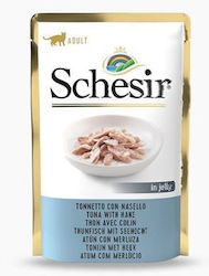 Schesir Nature for Cat Wet Food for Adult Cats In Pouch with Cod / Tuna In Jelly 1pc 85gr