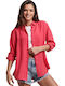 Women's Linen Long Sleeve Shirt Pink