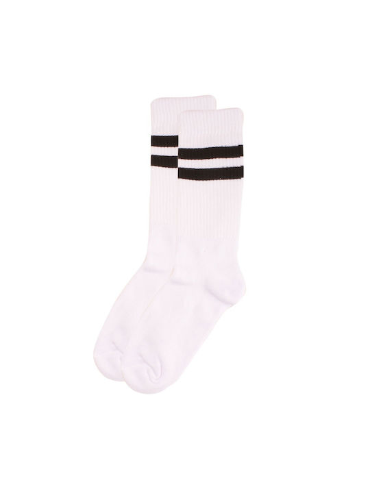 Socks Closet22 Unisex Petite Stripes SC0029-White