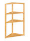 5Five Corner Wall Mounted Bathroom Shelf Bamboo with 3 Shelves 36.6x33.5x80cm