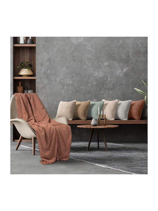 Beauty Home Lamb 8570 Throws Set 2 Pcs Chenille Pink 8570SET2