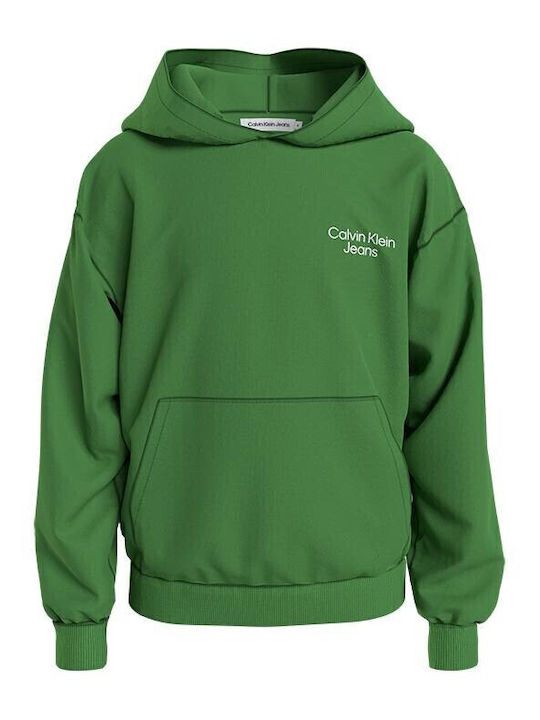Kids Sweatshirt with Hood Green
