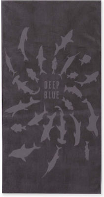 Nef-Nef Shark Style Beach Towel Gray 160x80cm