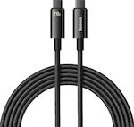 Baseus Tungsten Gold Braided USB 2.0 Cable USB-C male - USB-C male Black 1m (CAWJ040001)