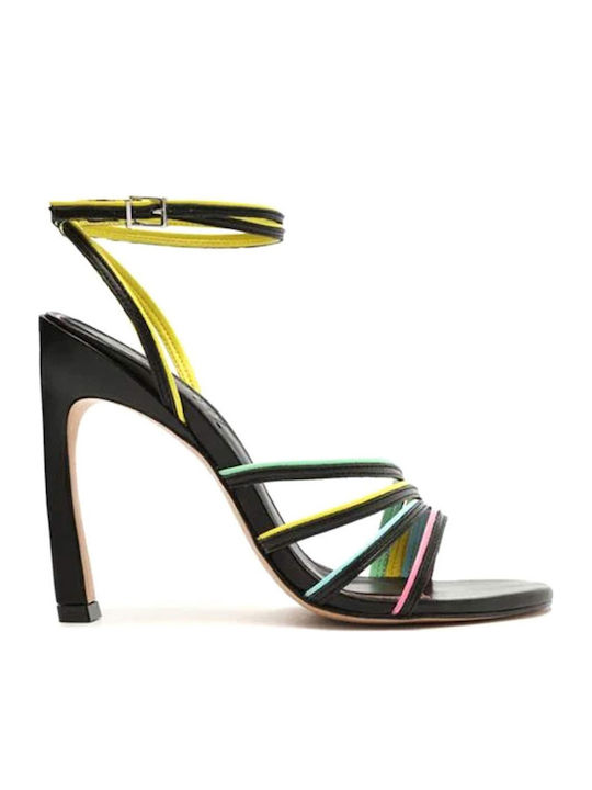 Schutz Leder Sandalen Schwarz