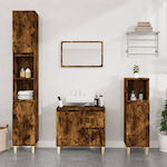 vidaXL Wall Hung Cabinet Bathroom Column Cabinet L30xD30xH190cm Oak