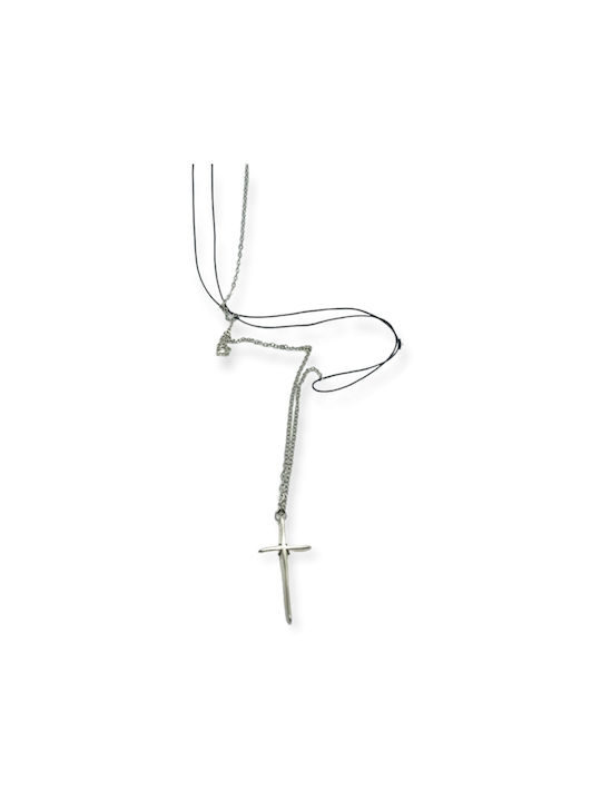 Necklace Men's Cross Chain Necklace Ananna Silver