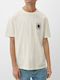 S.Oliver Ανδρικό T-shirt Λευκό με Στάμπα