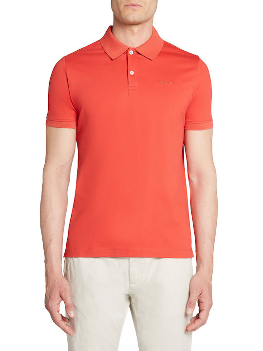 Geox Herren Kurzarmshirt Polo Orange