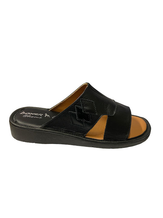 Boxer Comfort Leather Women's Flat Sandals in B...