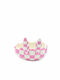JK Home Decoration Dekorative Schüssel Keramik Weiß 17x14.8x14cm 1Stück