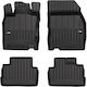 Frogum Set of Front and Rear Mats 4pcs Tray Type for Nissan Qashqai 2014-2021 Black