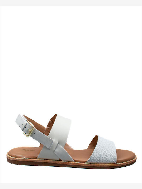 Clarks Karsea Leather Women's Flat Sandals in W...