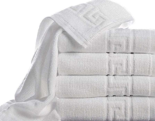 Cotton Linen Set 84 Hotelhandtücher 140x70 cm Meander Gewicht: 500gsm