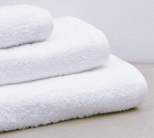 Cotton Linen Set of 84 Hotel Towels Face 95x50cm White Weight 600gsm