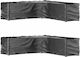 vidaXL Waterproof Couch Protective Cover 300x300x90cm in Black Color 2 Pieces