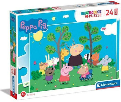 Puzzle pentru Copii Supercolor - Peppa Pig pentru 3++ Ani 24buc Clementoni