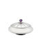 Savvas Design Φοντανιέρα Metalic cu Capac 19x19x10cm Argintiu