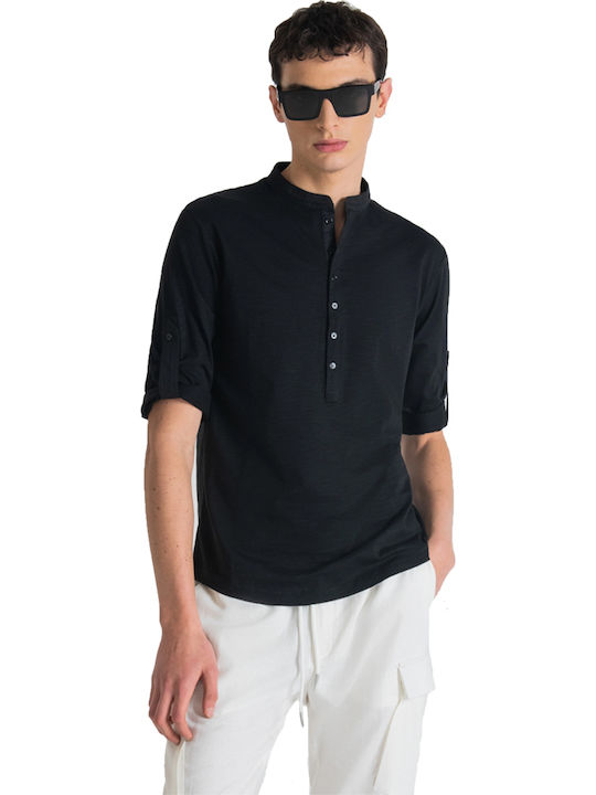 Short Sleeve Black Blouse