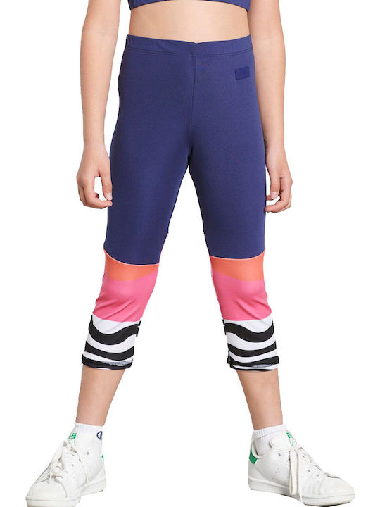 Kids Legging Sports Capri Purple