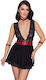 Cottelli Collection Bondage Sexy Babydoll με Δαντέλα Babydoll Μαύρο